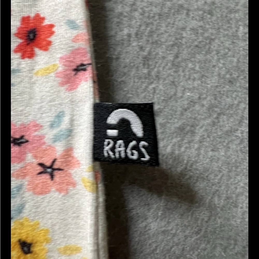 RAGS 1 Piece Romper Girls 2T Floral Monster Teal Pink Cotton/Modal Stretchy - Picture 3 of 4